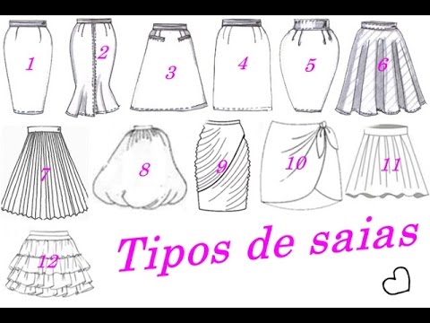 Todos os tipos de Saia molde e costura Alana Santos Blogger