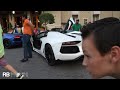[Walkaround & Driving] LOUD ARAB Matt Blue Lamborghini Aventador Roadster DMC Parking In Monaco !