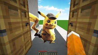 DETECTIVE PIKACHU APARECE EN MI CASA EN MINECRAFT !!