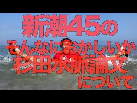 新潮45の「そんなにおかしいか杉田水脈論文」について【せやろがいおじさん】 (09月21日 02:15 / 12 users)