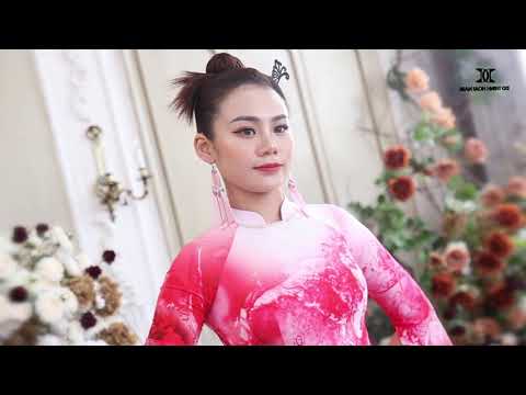 Top những mẫu áo dài thêu tay hoa sen sang trọng đẹp nhất | Áo Dài Đỗ Trịnh Hoài Nam