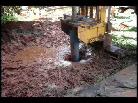 Perforación, Pozo perforado agua pura - YouTube