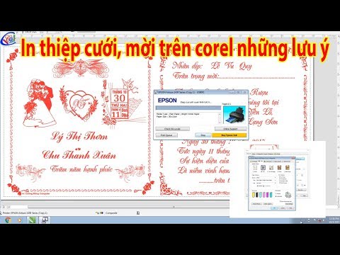 Chỉnh sửa mẫu thiệp cưới mời thông số máy in bằng corel cần lưu ý gì