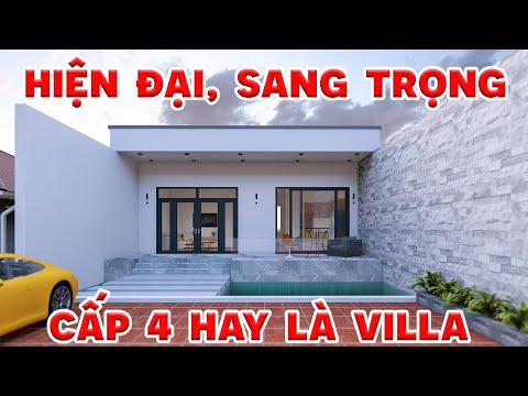 Nhà 1 tầng hiện đại 100m2 sàn đẹp như biệt thự, mọi người cùng tham khảo ạ