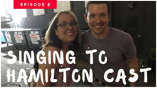Singing to the Cast of Hamilton: An American Musical on Chicago Broadway