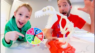 Father Son Play T-Rex Rocks Dont Shake The Rex