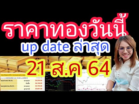 ราคาทองวันนี้ 21 ส.ค 64ราคาทองวันนี้ล่าสุด ราคาทองคำ ราคาทองรูปพรรณวันนี้ ราคาทองแท่งราคาฮั่วเซ่งเฮง