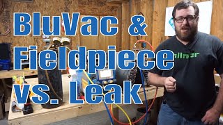 Leaking HVAC Evaporator Nitrogen and Vacuum Test | BluVac App vs Leak