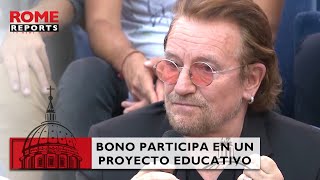 Bono participa en el encuentro de Scholas junto al Papa Francisco