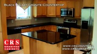 Black Galaxy Granite Countertop by CRS Granite & Cabinets in Caledonia, Ontario