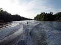 Ben Williams skiing on Sabine river