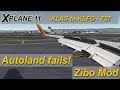 X-plane 11: Zibo 737 | audiobirdXP sound | KLAS to KSFO | autoland fails!!!