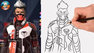 HOW TO DRAW COBRA BUNDLE CHARACTER FREE FIRE - FREE FIRE DRAWING - Gambar Free f