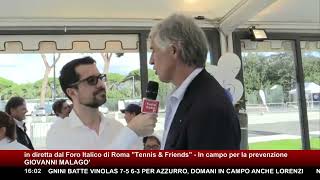 Tennis & Friends 2016 video intervista Malagò da stand FISE