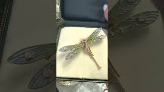 Modern Plique À Jour Enamel, Diamond, Ruby, Sapphire & D Dragonfly Brooch - Moira Fine Jewellery