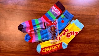 Culture Fly Childs Play Chucky 4 Piece Gift Set 3 Sock Pairs And Pint Gl