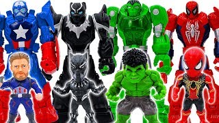 Power Rangers & Marvel Avengers Toys Pretend Play | Superhero Transform Grey Hulk Battle Toy