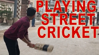 PLAYING STREET CRICKET! - DhoomBros PLAYING STREET CRICKET! - DhoomBros