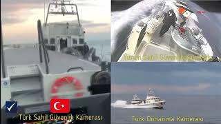 Türk Sahil Güvenlik ekibinin, Yunan Sahil Güvenlik botunu efsane kovalaması (3 F