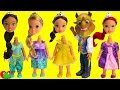 Disney Princess Belle Dances With Beast Ariel, Rapunzel, and ...