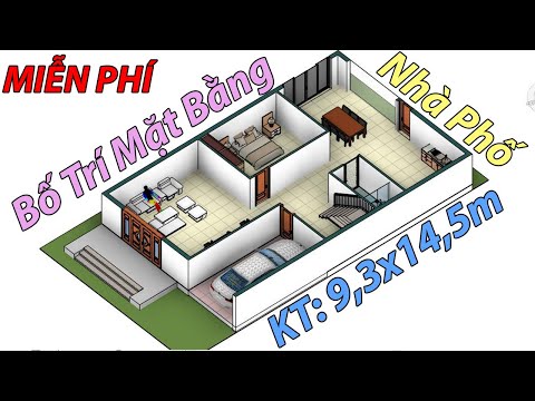 MẶT BẰNG CÔNG NĂNG NHÀ PHỐ KT 9,3X14,5M