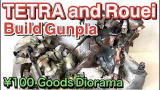 2020 ガンプラGunpla ４K Tetra And Rouei Diorama With 100 Yen Store Materials