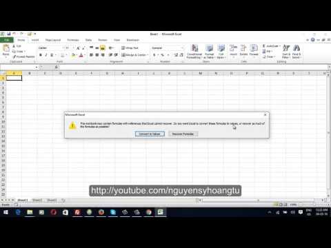 Hướng dẫn phục hồi file Excel bị lỗi không mở được