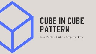 Cube in Cube Pattern in Rubik's Cube #Shorts