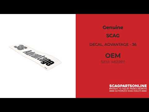 482297 Scag - DECAL, ADVANTAGE - 36 482297 Scag - DECAL, ADVANTAGE - 36