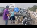 Stop the video omg || boy and girls accident in car and bike ￼