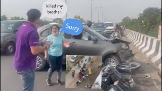 Stop The Video Omg Boy And Girls Accident In Car And Bike