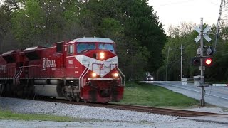 The Evening Indiana Railroad Inrd Train Heading South.