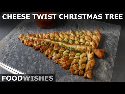 Cheese Twist Christmas Tree - Pull-Apart Cheesy Bread Sticks