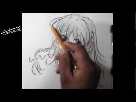 Cómo dibujar anime o manga - Dibujo a lápiz - chica - paso a paso ... Cómo dibujar anime o manga - Dibujo a lápiz - chica - paso a paso ...