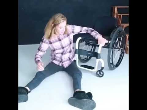 Gorgeous paraplegic transfers into car compilations