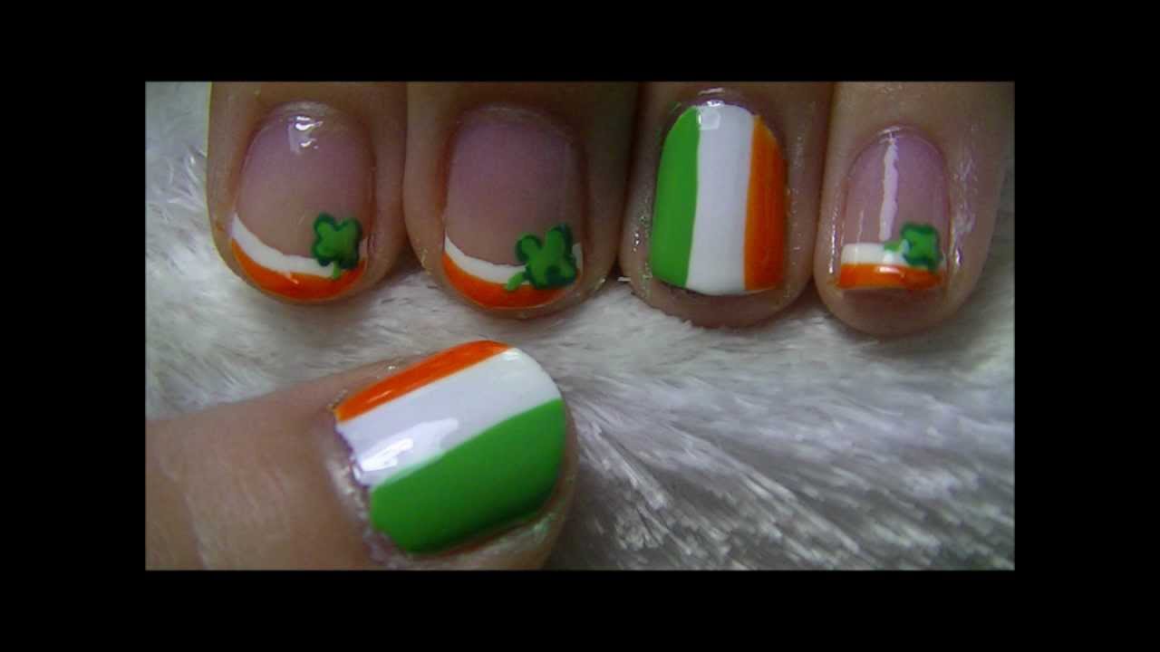 Irish Flag Nail Art for St. Patrick's Day - wide 2