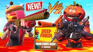 New FOOD FIGHT: DEEP FRIED Game Mode!! *THE FLOOR IS LAVA* (Fortnite Battle Royale)