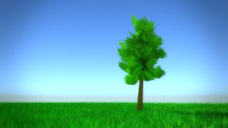 Blender Modeling Cartoon Broad-Leaved Tree
