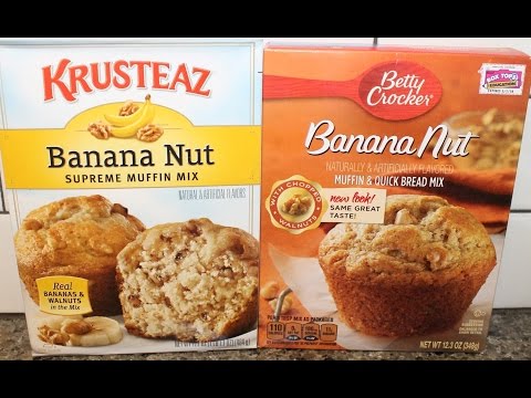 VIDEO : krusteaz banana nut muffin mix vs betty crocker banana nut muffin mix – blind taste test - today we are preparing both krusteaztoday we are preparing both krusteazbanananut muffintoday we are preparing both krusteaztoday we are pr ...