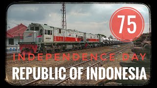 Double-Head Ge U18C And Ge U20C With Tanker Celebrating 75Th Republic Of Indonesia Independence Day