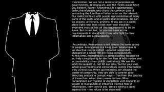 A Letter From Anonymous, 9Th Of December 2010