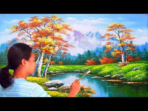Học vẽ tranh phong cảnh cơ bản. Tham khảo khóa học tại hocve.net.