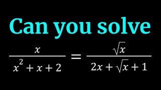 A Homemade Rational Equation