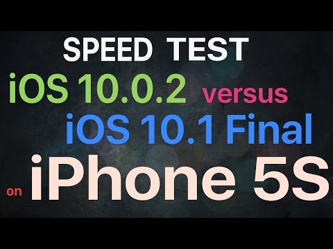 iPhone 5S : iOS 10.0.2 vs iOS 10.1 Final Version. Speed Test Video