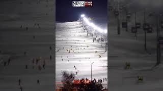 Kayseri Erciyeste Kar Kalınlığı 50 Santimetreye Ulaştı, Kayak Keyfi Başladı