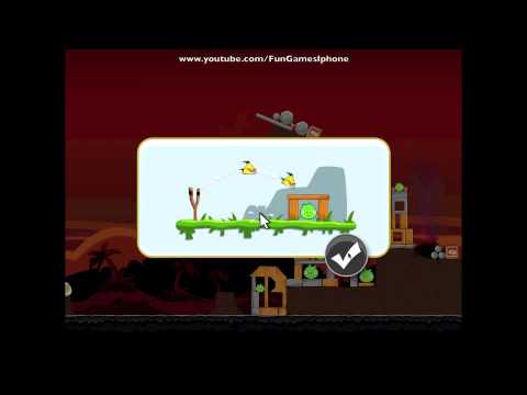 Angry Birds Volcano Level 4 3 Stars Walkthrough video gameplay tutorial web game