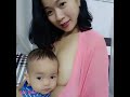 beautiful Mom Breastfeeding • single mom feeding • baby socking nipples • breastfeeding video