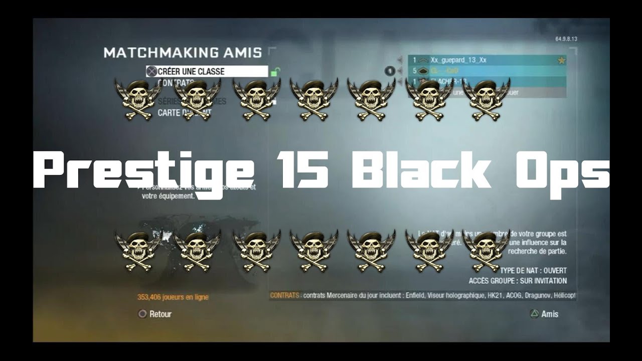 comment devenir prestige 1 black ops ps3