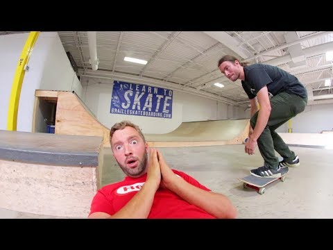 "DO YOU TRUST ME" SKATE CHALLENGE! (Ollie Over Face To Grind!)