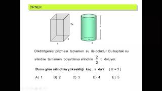 hacim hesaplamaları problem çözümü (9 sınıf)